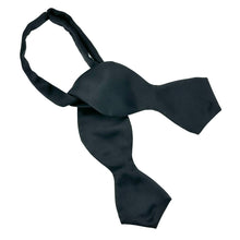 Charger l'image dans la galerie, Noeud Papillon à nouer en satin noir pointe