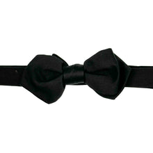 Charger l'image dans la galerie, Noeud Papillon à nouer en satin noir pointe