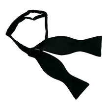Charger l'image dans la galerie, Noeud Papillon à nouer en satin noir carré