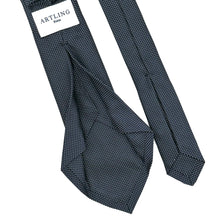 Charger l'image dans la galerie, Cravate 7 plis tête d'épingle bleu nuit