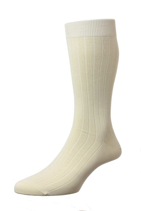 Chaussettes Pantherella courte cream Sea Island