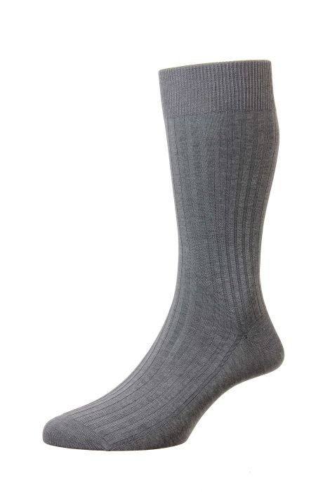 Chaussettes Pantherella coton courte mid grey mix