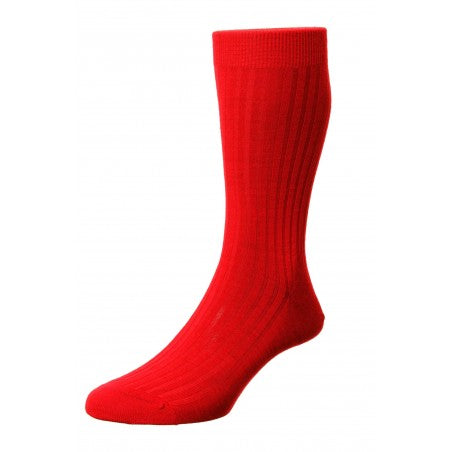 Chaussettes Pantherella courte laine indies red