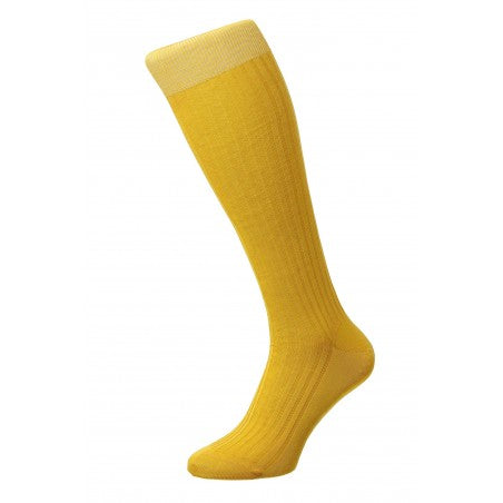 Chaussettes Pantherella longue coton ocre (Taille 45-47)