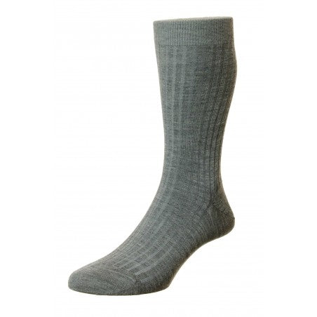 Chaussettes Pantherella courte laine mid grey mix (Taille 45-47)