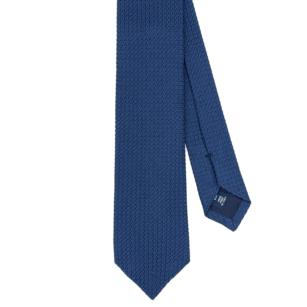 Cravate en grenadine de soie bleu roi